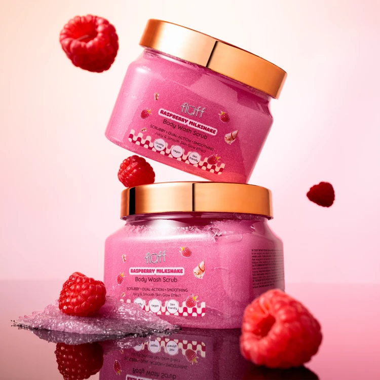 Fluff Raspberry Milkshake - Peeling do mycia ciała 350 ml nasze tipy