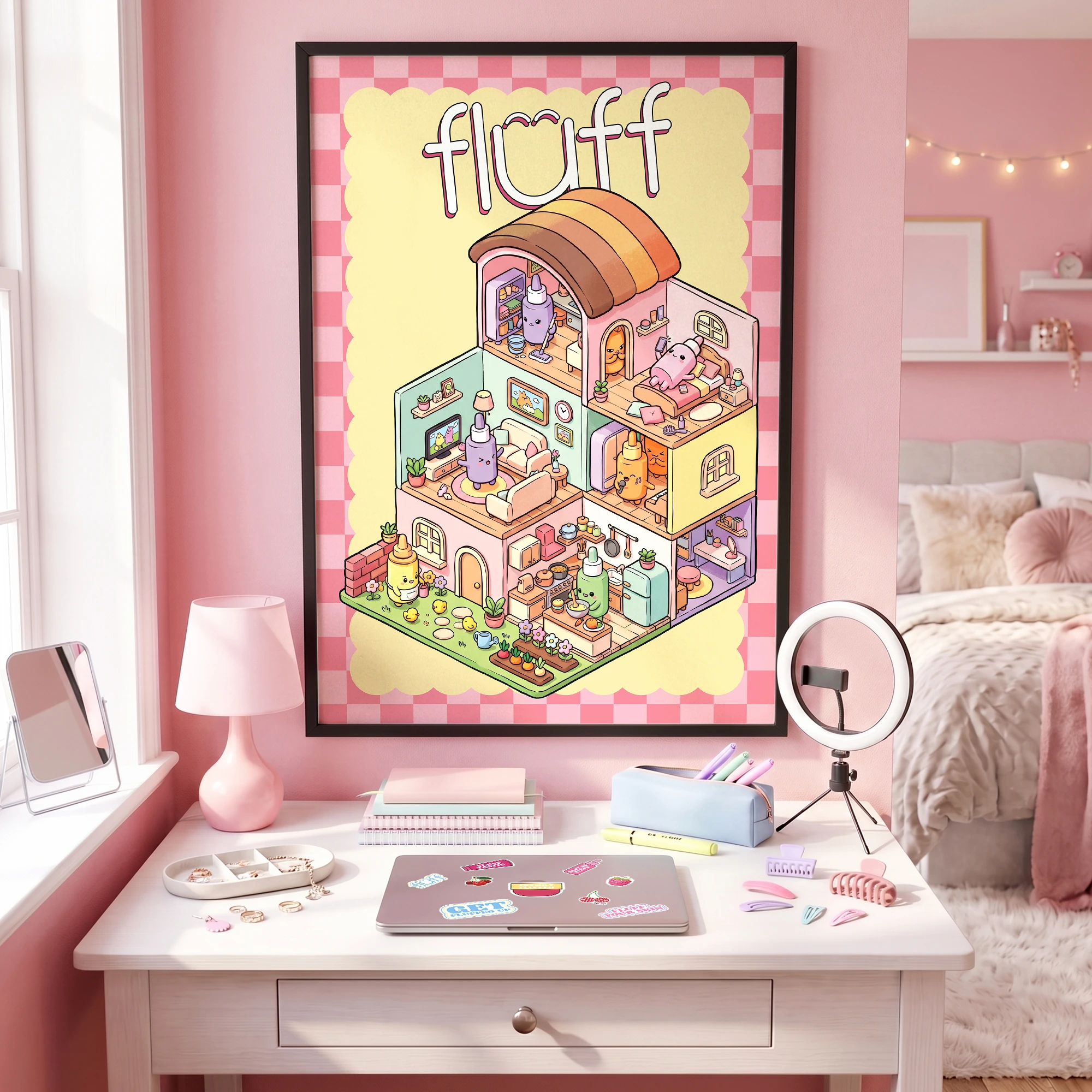 Fluff - Plakat B2 - Fluff Faces House nasze tipy