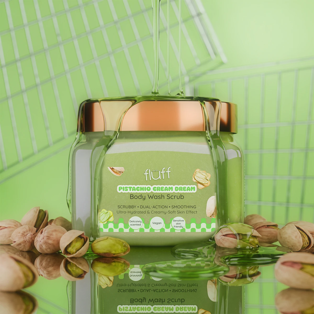 Fluff peeling d/mycia ciała – Pistachio Cream Dream 350 ml