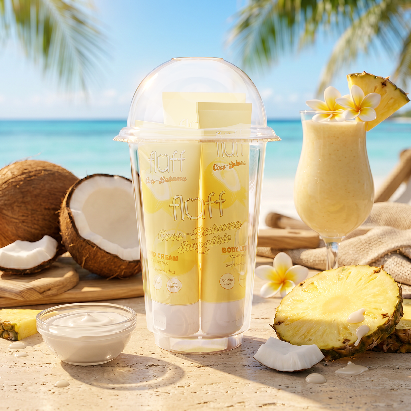 Zestaw kosmetyków do ciała Fluff Coco-Bahama Smoothie