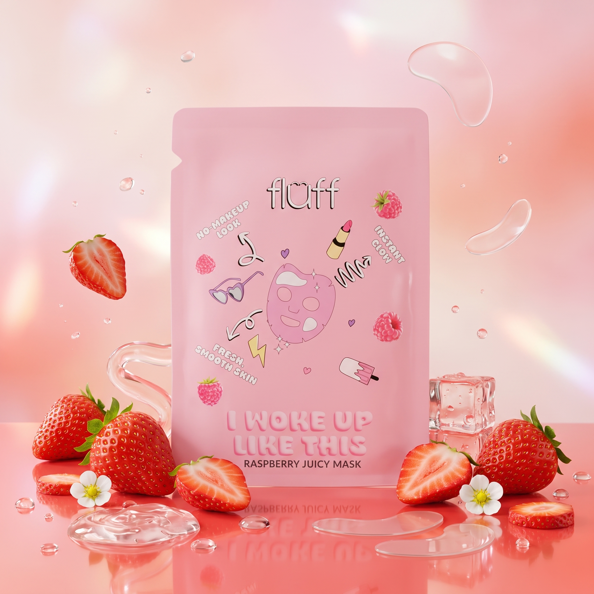 Maseczka do twarzy Fluff Raspberry Juicy Mask 1 szt.