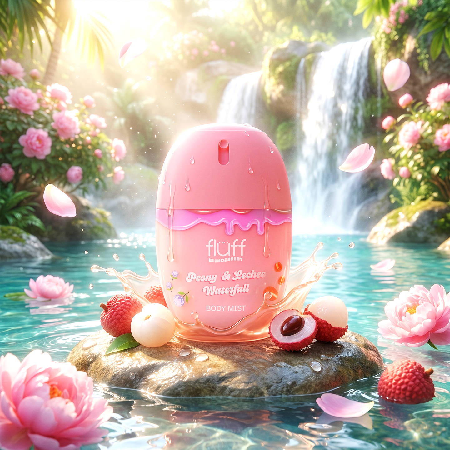 Fluff - Mgiełka do ciała - Peony & Lechee Waterfall 50ml
